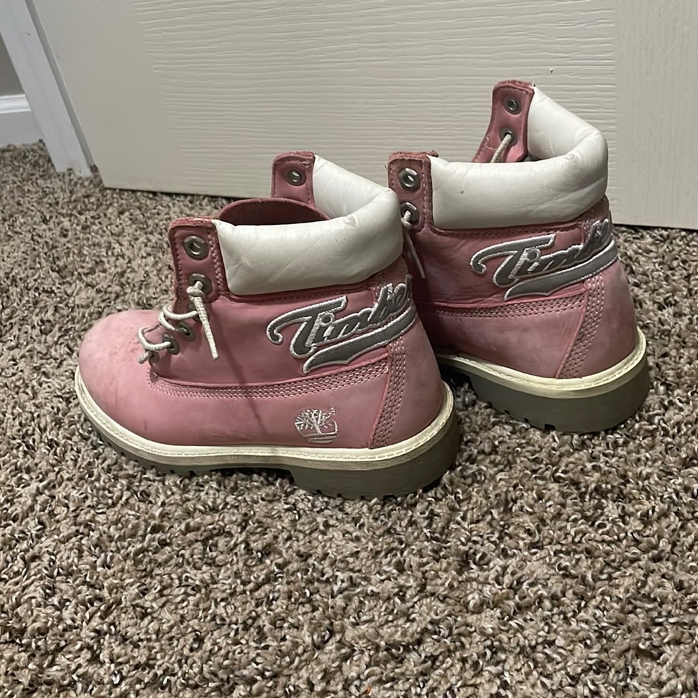 Baby Pink Old School Timberlands Gem